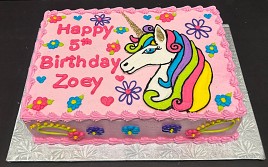 Pink Unicorn Slab Cake