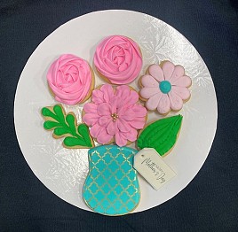 Mothers Day Vase Cookies