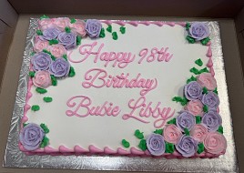 Floral slab cake