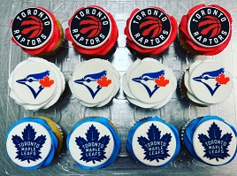 Toronto Team Cupcake toppers