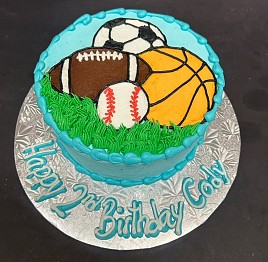 Sports themed cake