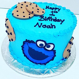 Cookie Monster cake