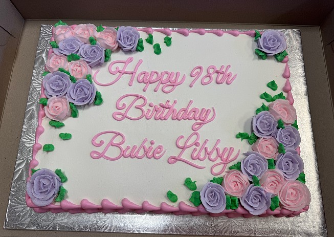 Floral slab cake