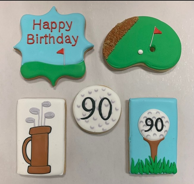 Golf themed cookies