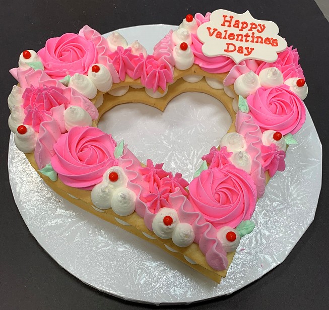 Sugar Cookie Heart Cake